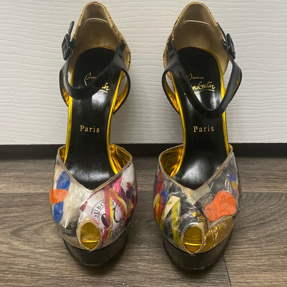 Christian Louboutin “Trash” Strapped Platform Heels | 40